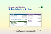 Mortgage Payoff Calculator - Excel, an App Template by Ardent Workshop (Thumbnail 2 of 5)