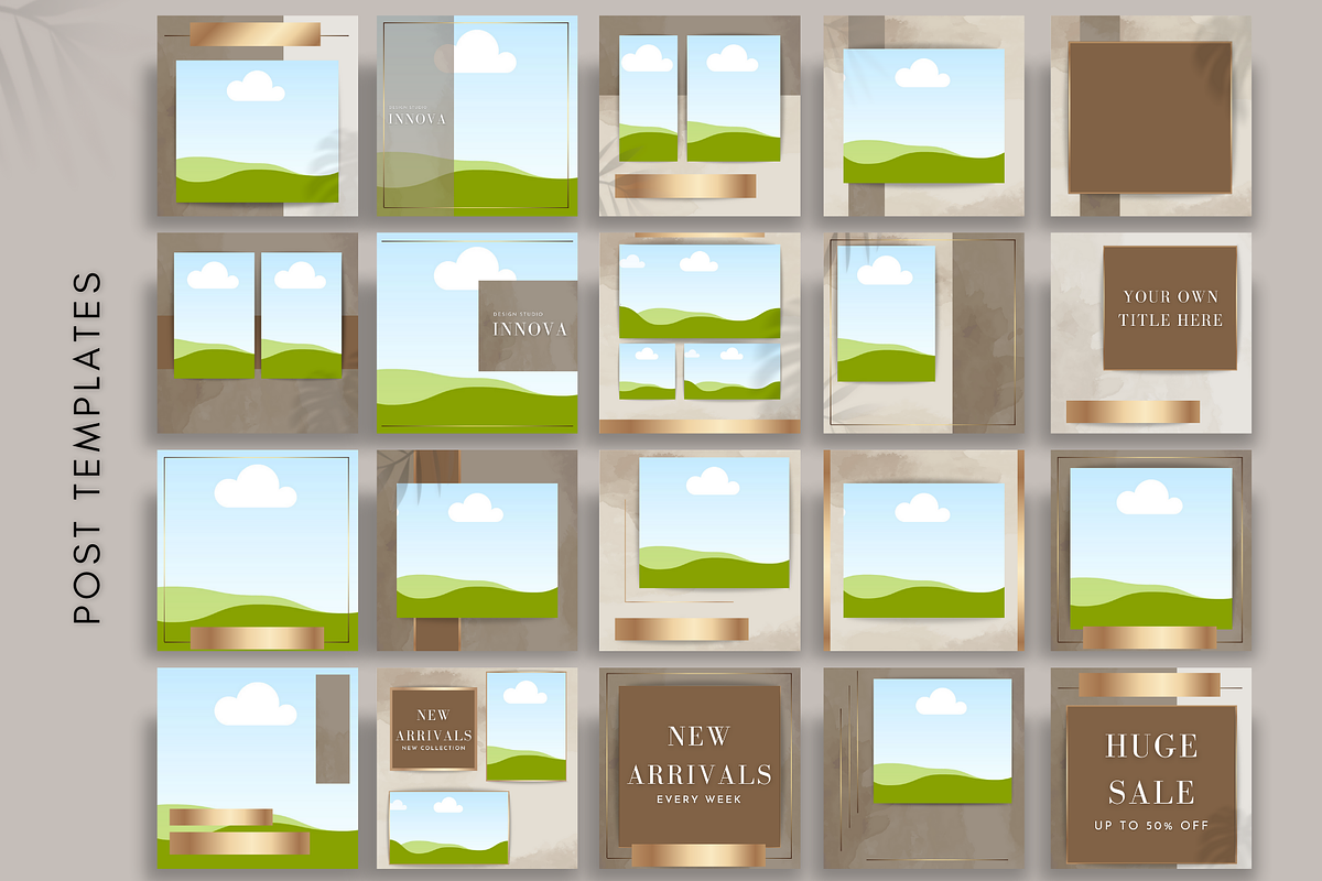 Beige Instagram Template for Canva, a Social Media Template by Innova Studio (Photo 3 of 8)