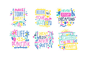 Positive Inspirational and, an Object Illustration by TopVectors