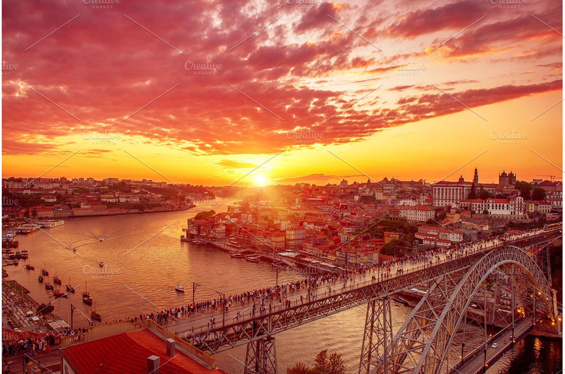 Scenic view of Porto city during, an Architecture Photo by Nature and travel