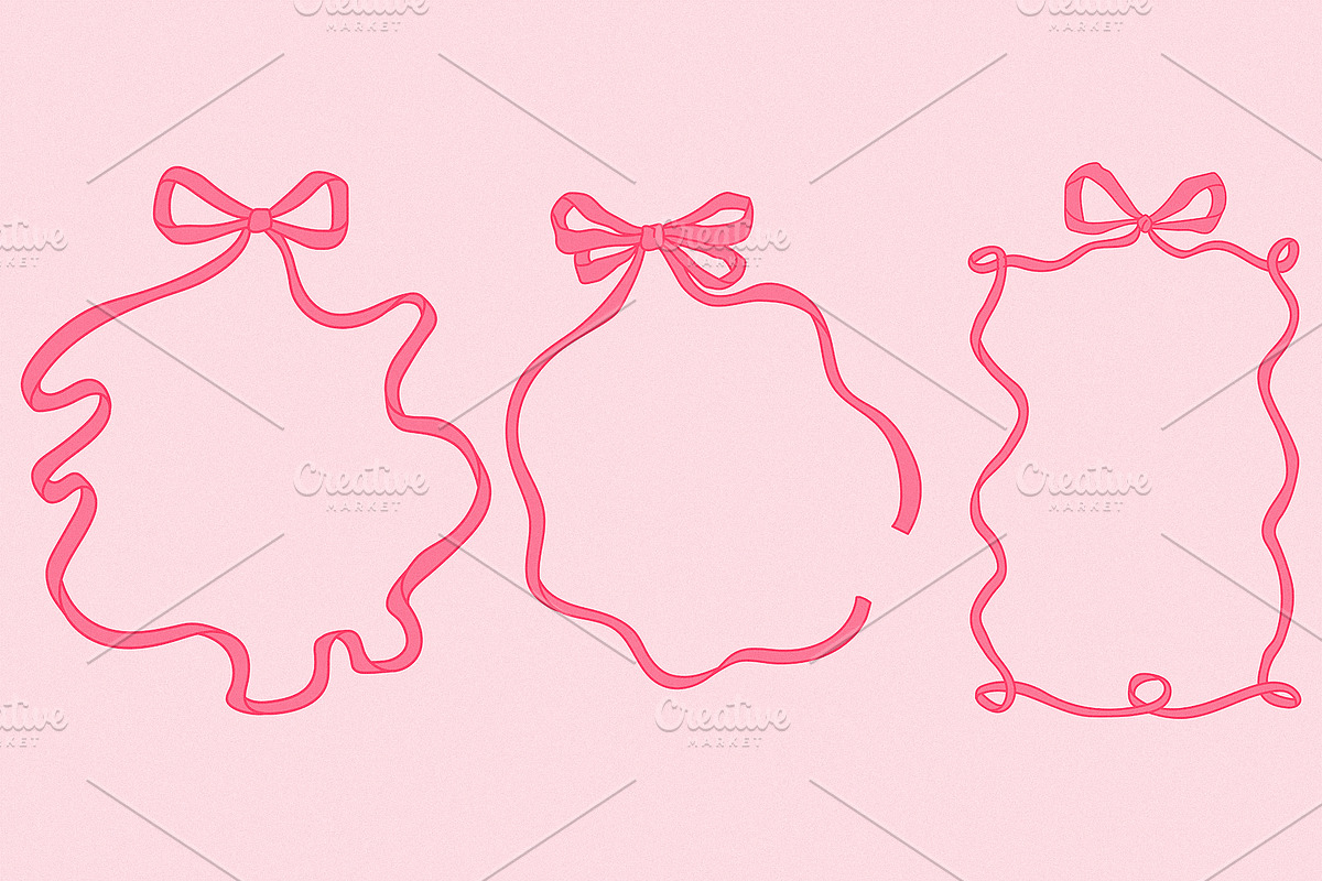 Bows & Frames Hand Drawn Collection, an Object Graphic by Kokoshka (Photo 8 of 13)