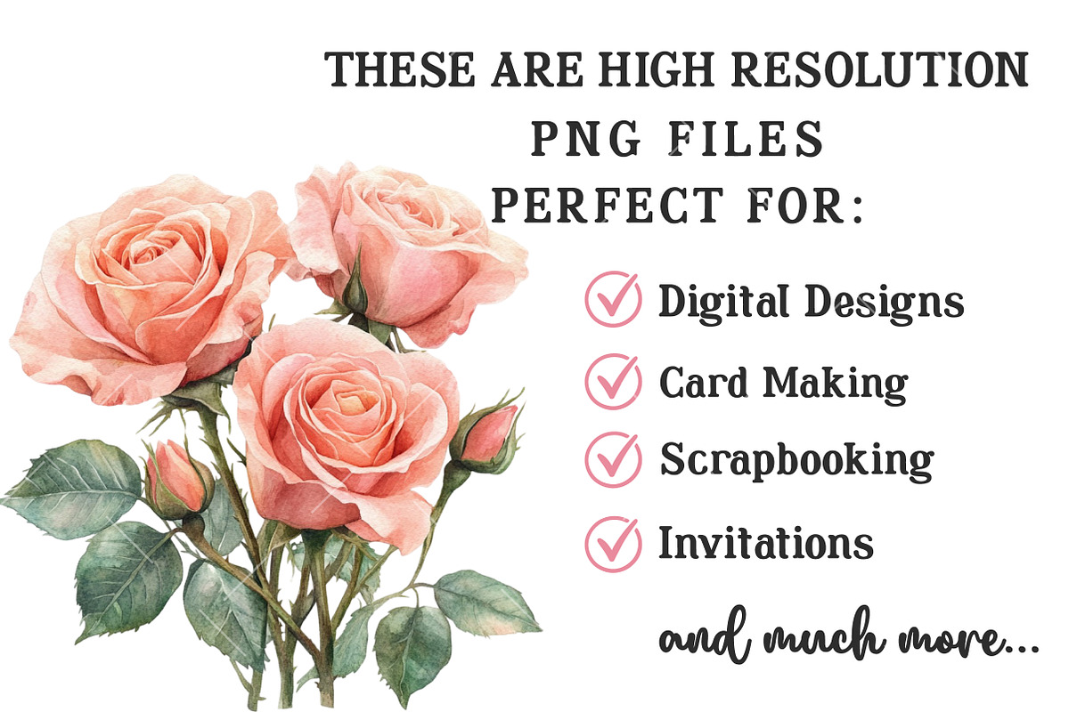 Pink Garden Watercolor Clipart, an Illustration by OK Design (Photo 5 of 6)