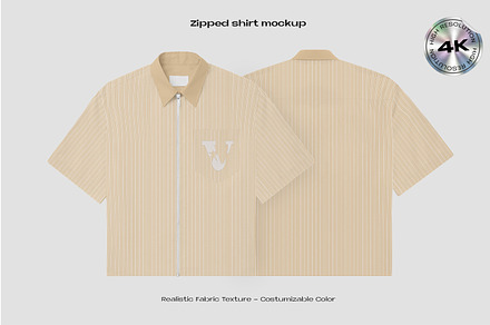 zipped shirt mockup