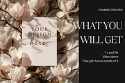 Magnolia 5x7 Wedding Mockup PSD, a Mockup by PhoebeCreates (Thumbnail 2 of 6)