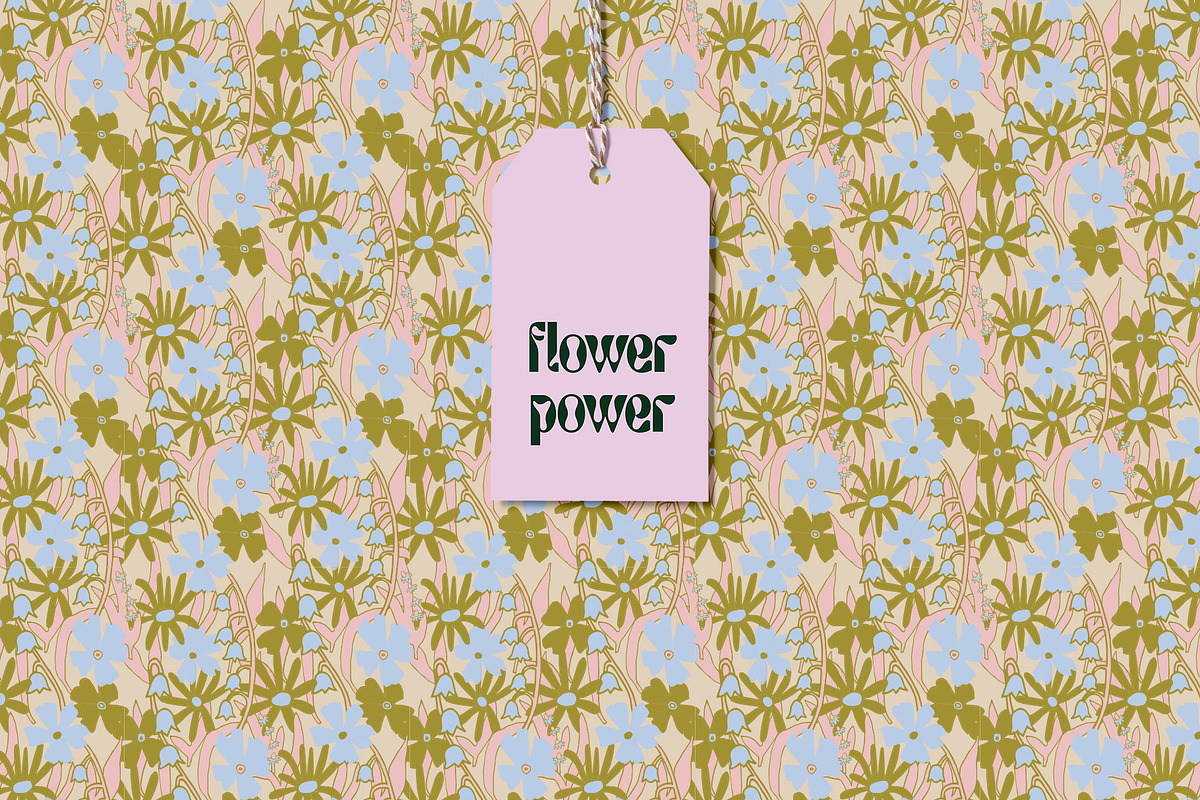 Flower Power Retro Pattern Set, a Pattern Graphic by Emma Make (Photo 5 of 12)
