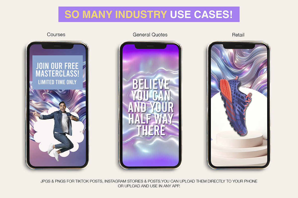 SOCIAL MEDIA PACK Holographic Chrome, a Social Media Template by Lorna London (Photo 6 of 7)