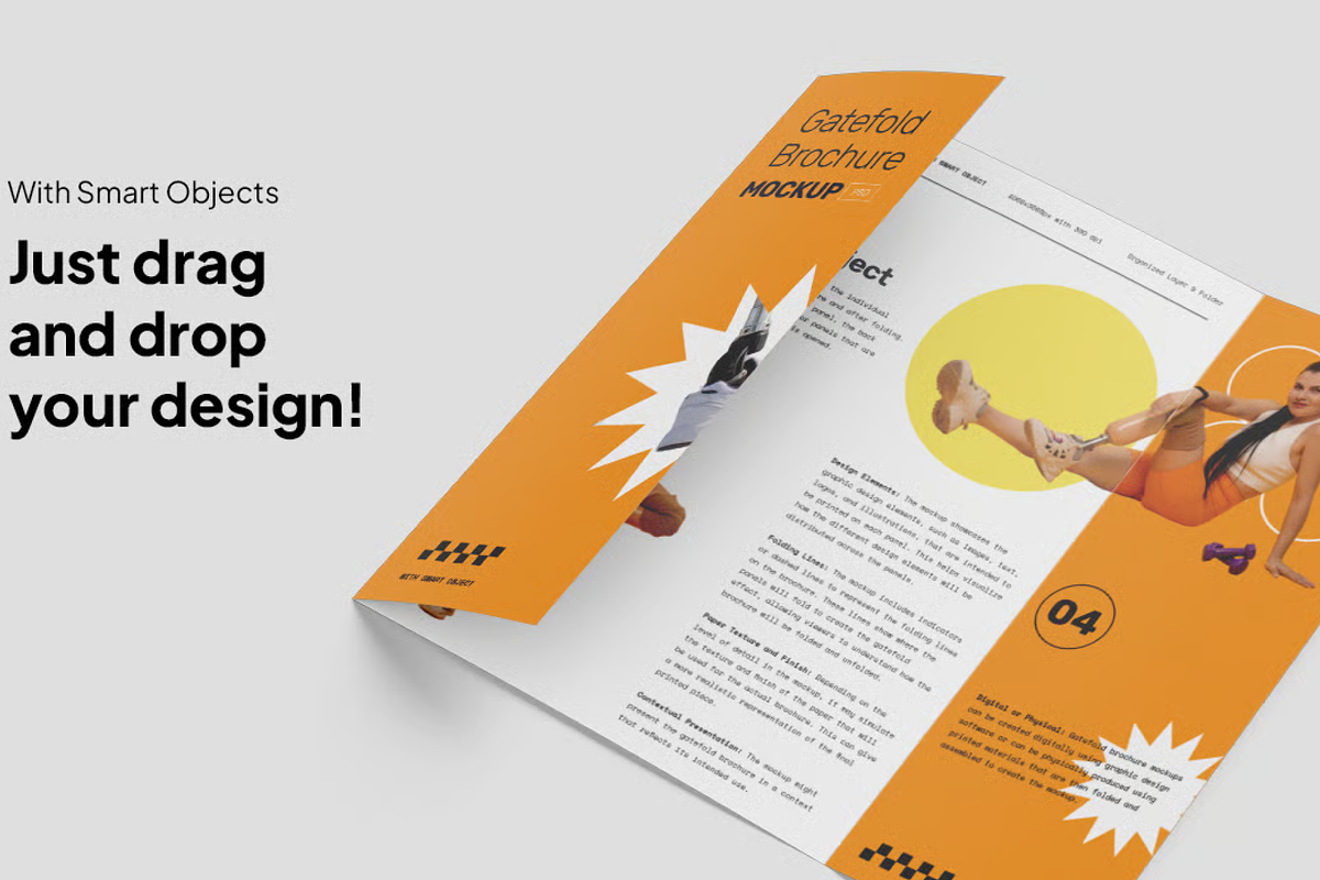 Brochure Mockup 3 Scenes, an Advertising Mockup by graphicsauce (Photo 2 of 4)