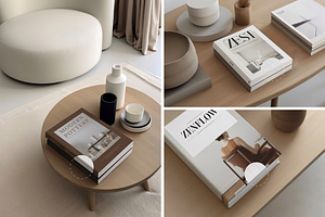 Book Cover Mockups Coffee Table