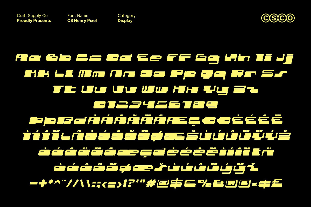 CS Henry Pixel, a Sans Serif Font by Craft Supply Co. (Photo 8 of 8)