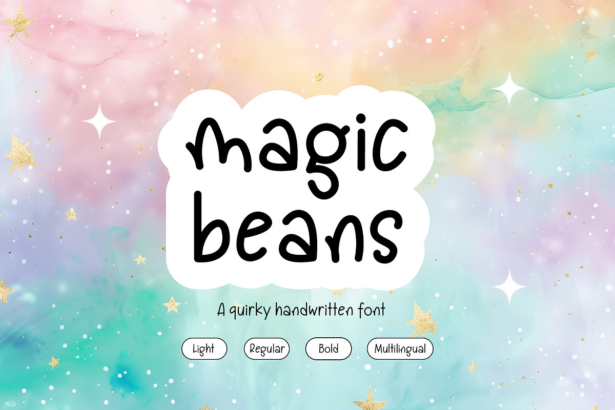 Magic Beans Quirky Handwriting Font, a Handwritten Font by Kaya Fonts (Photo 1 of 25)