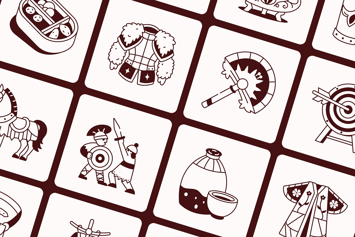 Samurai Drawing Art Set, a Person Illustration by Vectors Market (Photo 6 of 8)