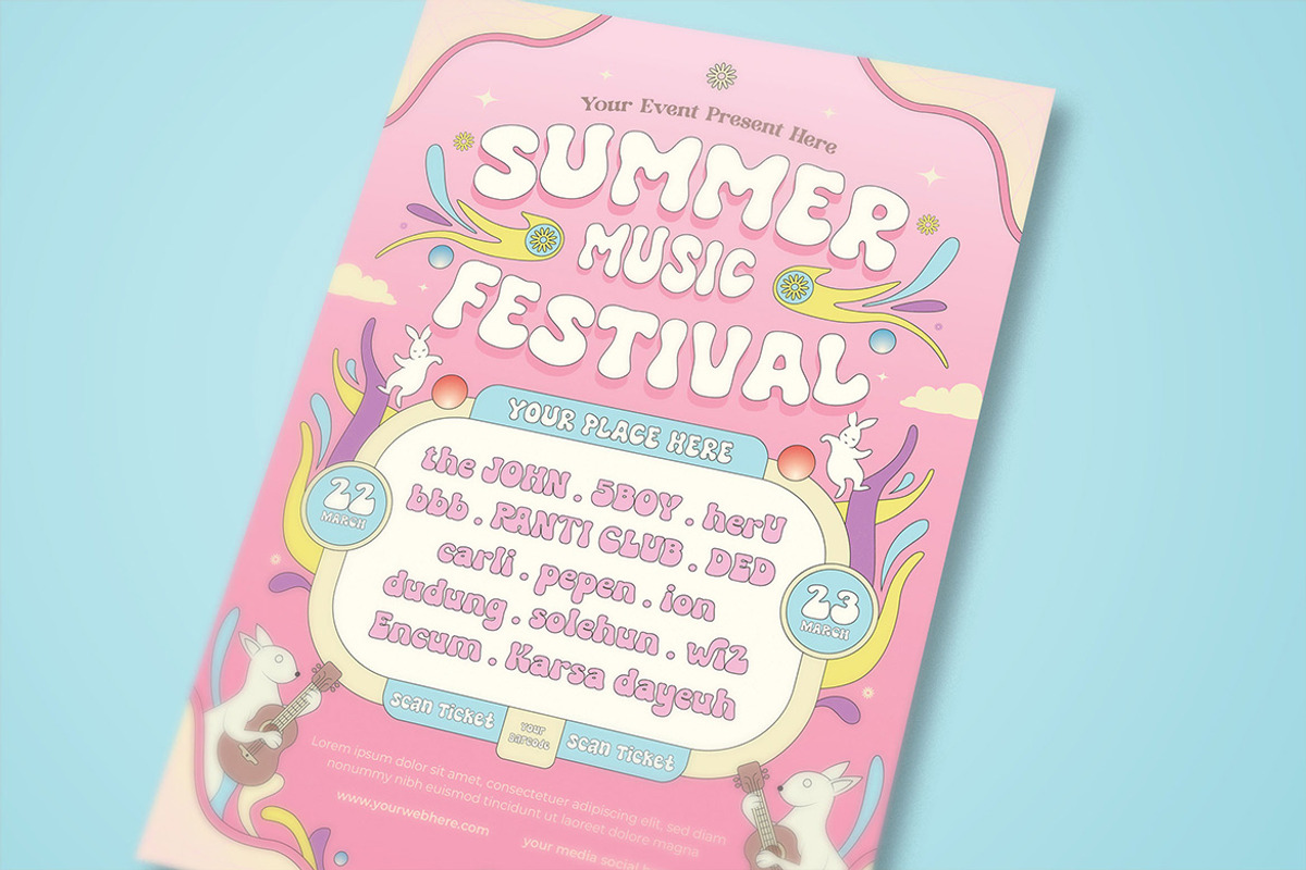 Summer Music Festival Flyer Template, a Flyer Template by megarez (Photo 3 of 3)