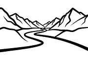 50 Mountain Landscape Silhouette Bun, an Illustration by Designer_Momina (Thumbnail 48 of 51)