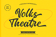 Volks Theatre Retro Fancy, a Script Font by Typetemp Studio (Thumbnail 2 of 10)