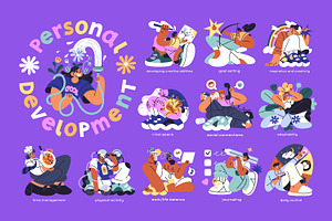 Personal development concept set, a Person Illustration by PaperTrident