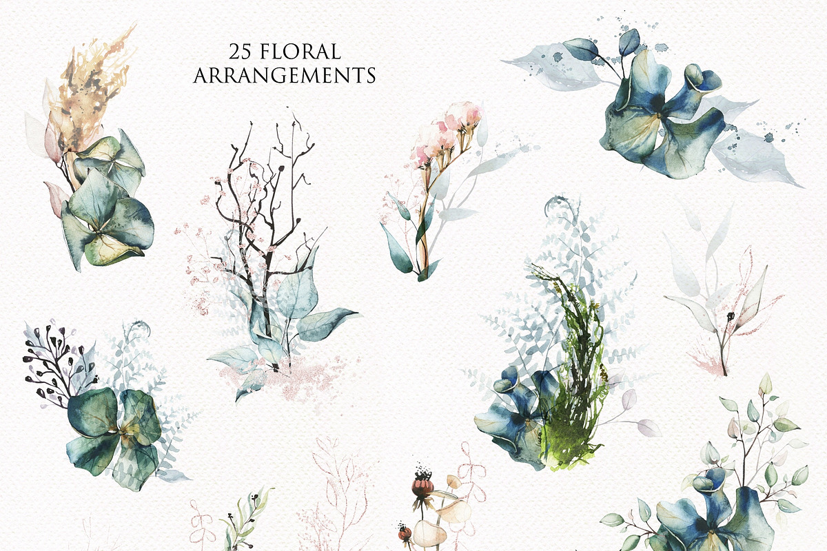 Dreamy Nature -watercolor collection, a Decorative Illustration by Khrys.art (Photo 8 of 16)