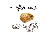 Bakery and bread watercolor, a Food Illustration by Bychovsky design (Thumbnail 4 of 6)