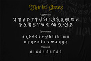 Mortal Claws - Blackletter Font, a Blackletter Font by Krakenbox Studio (Thumbnail 11 of 14)