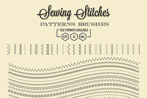 Sewing Stitches Patterns Brushes