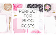 Feminine Desk Stock Photo Bundle, an iPad Mockup by Pixomize (Thumbnail 5 of 5)