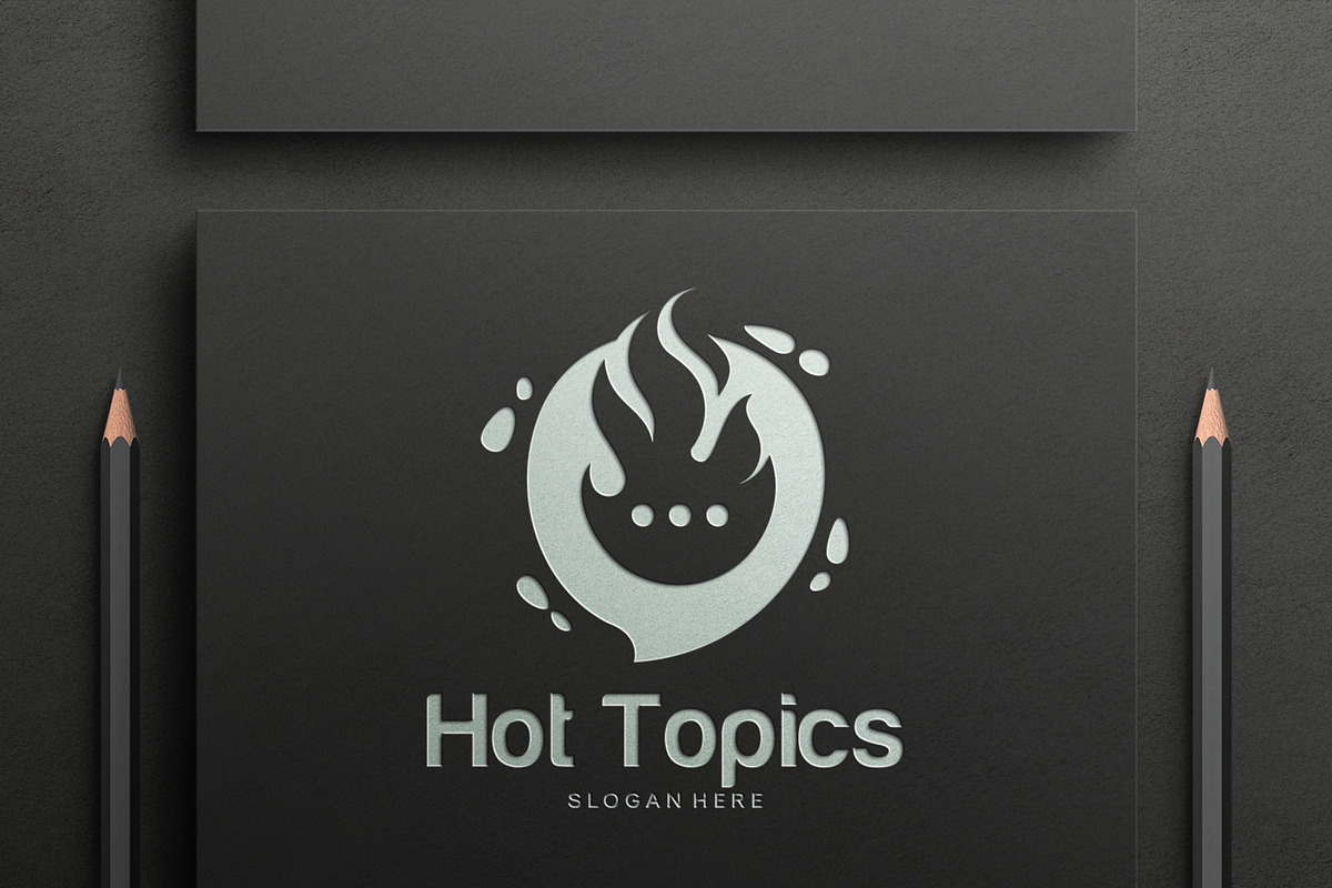 Elegant Hot Topics Logo template, a Branding & Logo Template by Lucky Creative (Photo 3 of 4)