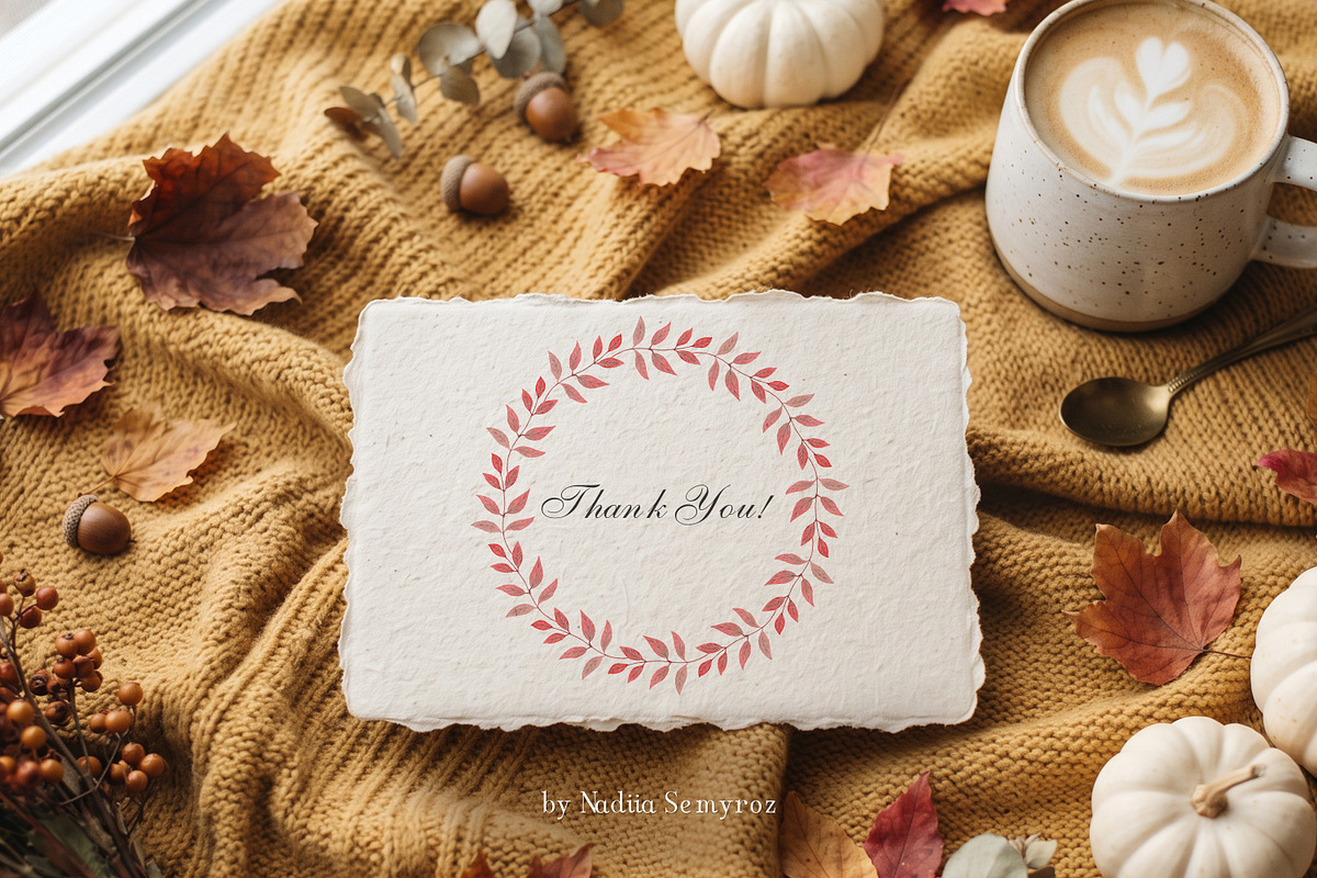 Autumn Watercolor Clipart & Patterns, a Decorative Illustration by Nadia Semyroz (Photo 19 of 19)