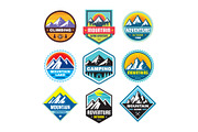 45 Badges & Logos Mountains Camping, a Branding & Logo Template by serkorkin (Thumbnail 3 of 6)