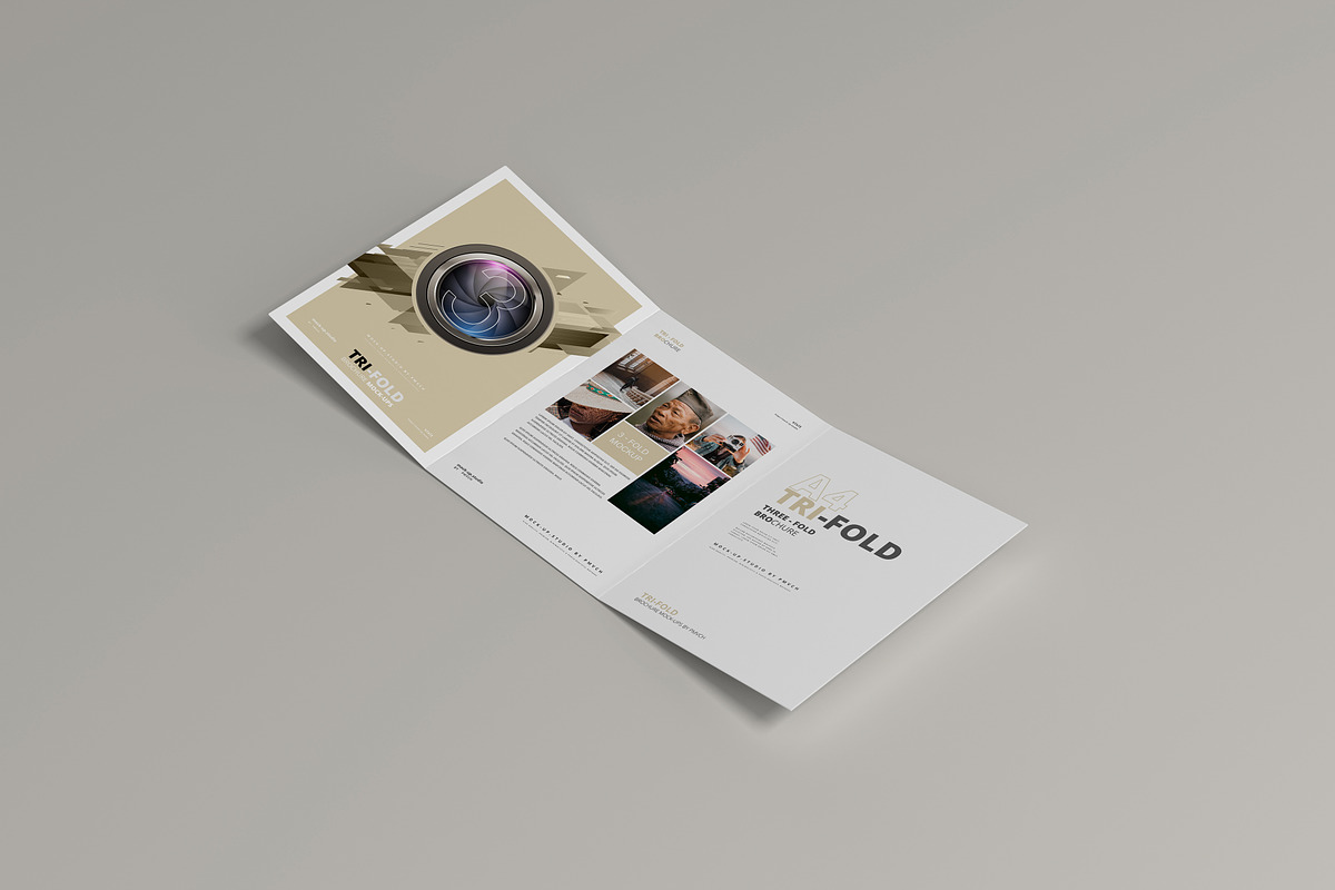 A4 Tri-Fold Brochure Mockup, a Print Template by pmvch (Photo 4 of 15)