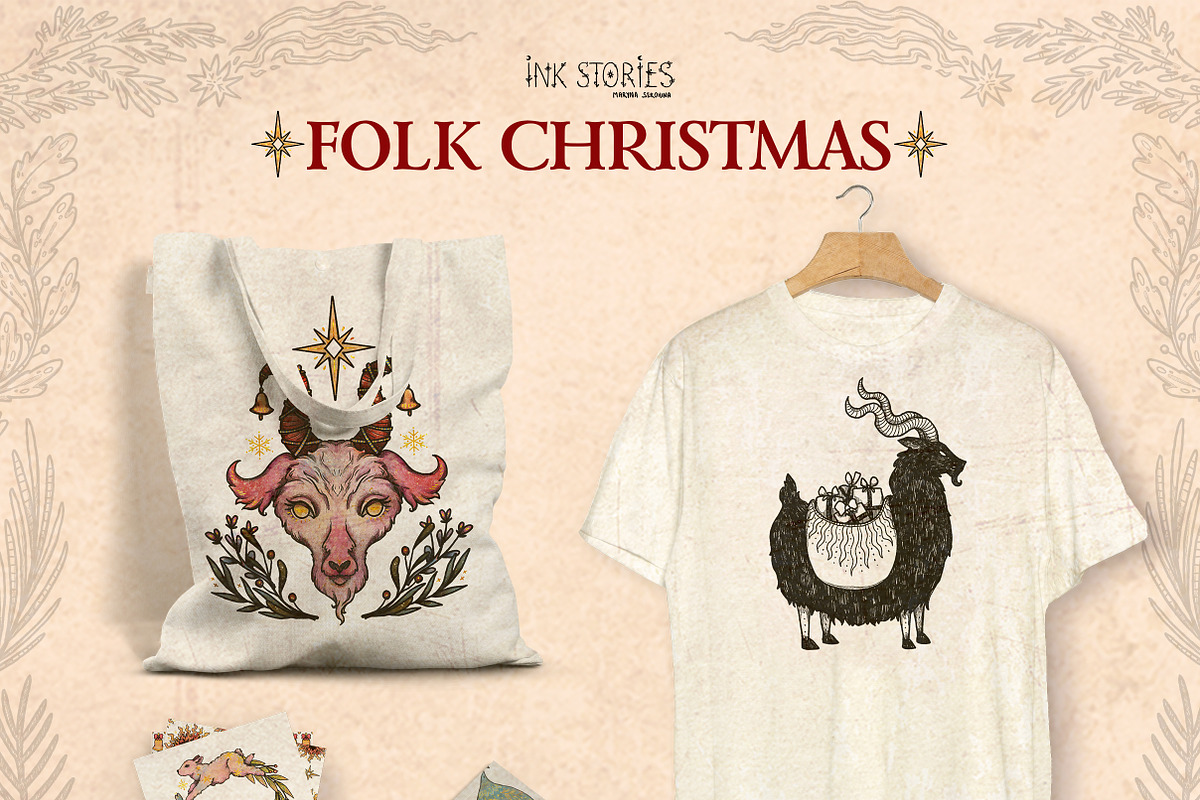 Folk Christmas Ancient Winter Tales, a Seasonal Illustration by Ink Stories (Photo 12 of 12)