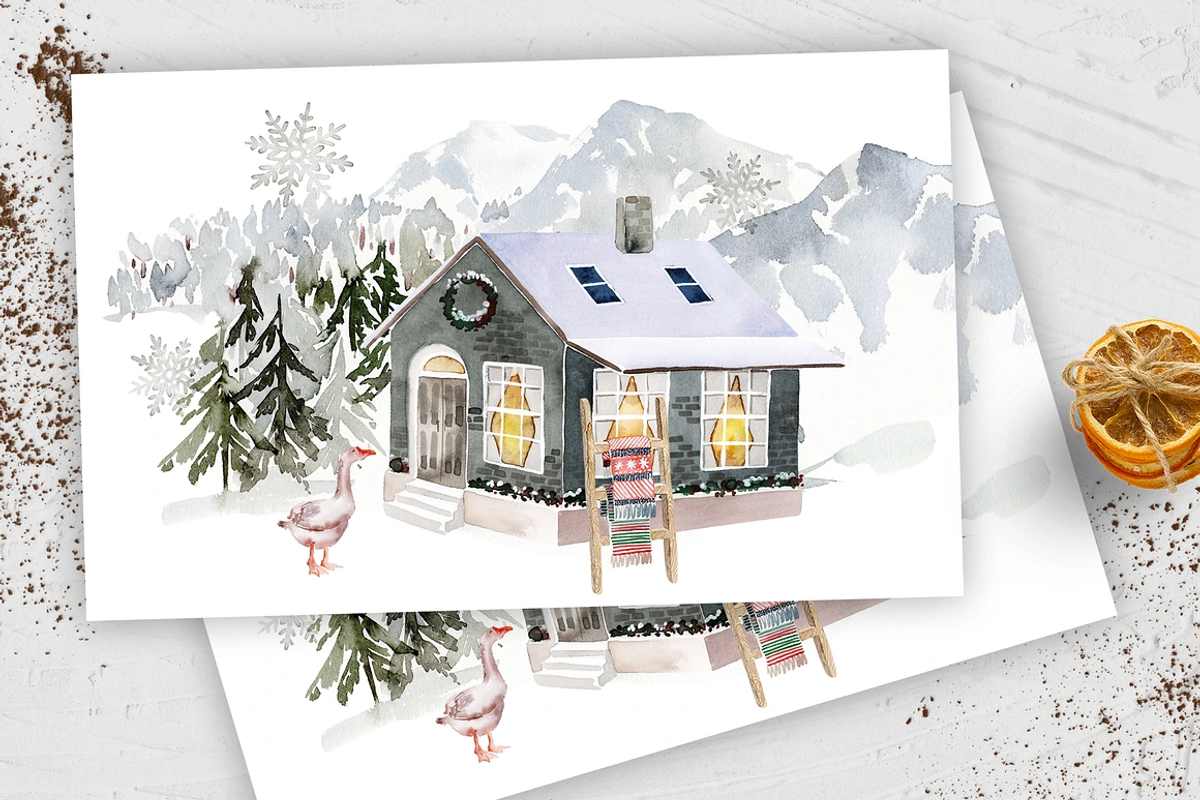 Christmas Watercolor Mega Bundle, a Decorative Illustration by Karma (Photo 7 of 28)