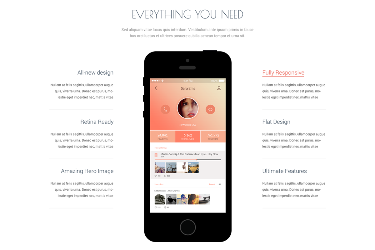 Liberty - One Page HTML Template, a Landing Page Template by YoArts (Photo 2 of 5)