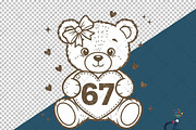67 Valentines Teddy Png, an Illustration by Creative Art (Thumbnail 4 of 6)