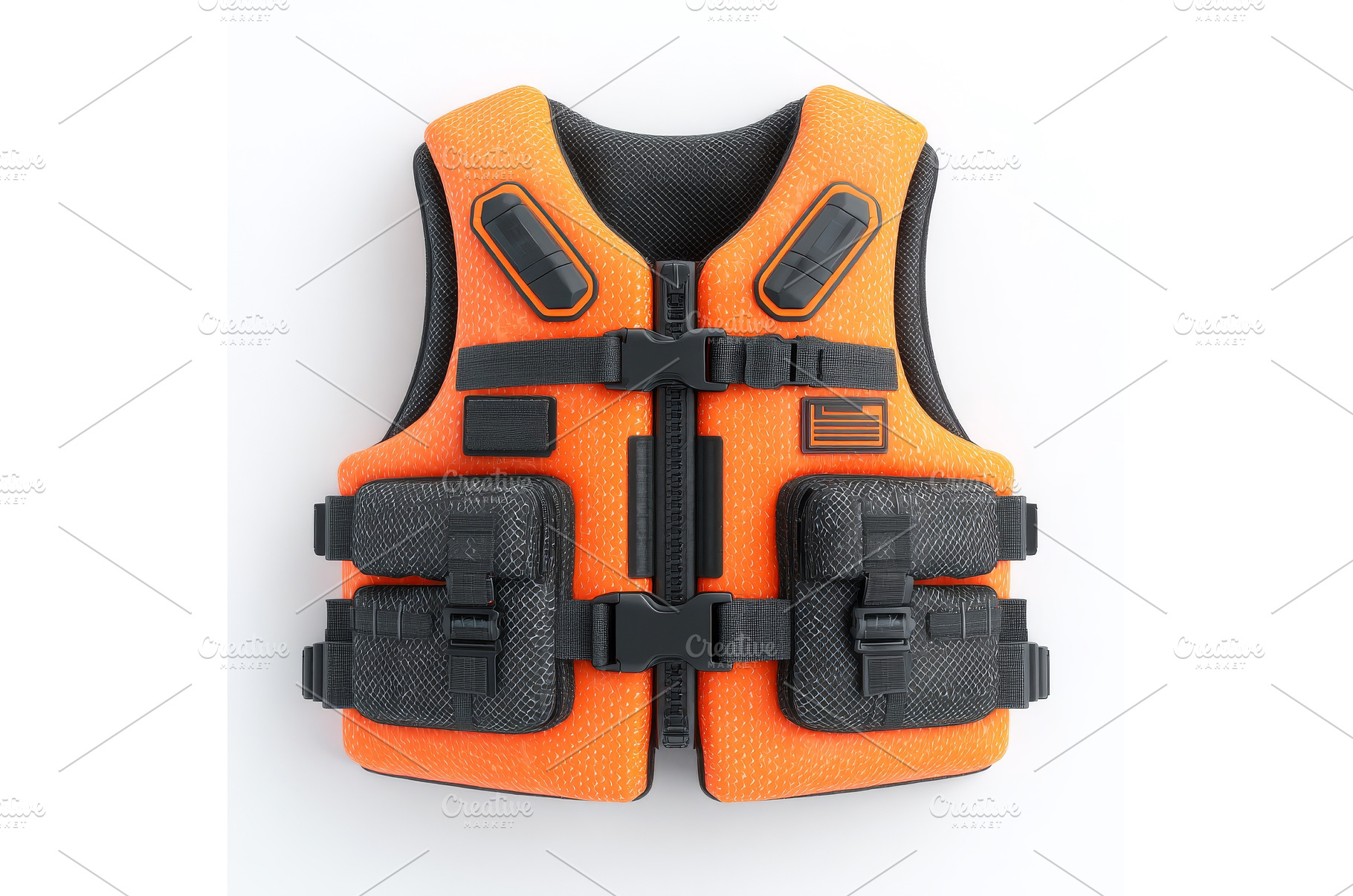 A vibrant orange life jacket, a Nature Photo by ZinetroN