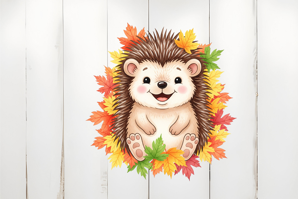 Adorable Hello Autumn Clipart, an Illustration by Watercolor design (Photo 5 of 6)