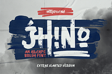 Jhino - An Allcaps Brush Font