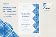 Blue Tiles Wedding Invitation Bundle, an Invitation Template by Wedding Whippet (Thumbnail 5 of 10)