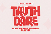 Truth Dare - Bold All Caps Font, a Sans Serif Font by Airotype (Thumbnail 1 of 13)