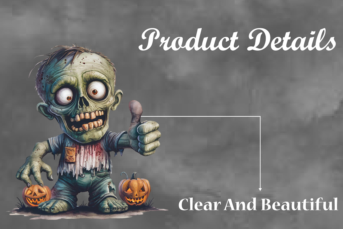 Halloween Zombie Sublimation, a Seasonal Illustration by Craft Nest (Photo 3 of 5)