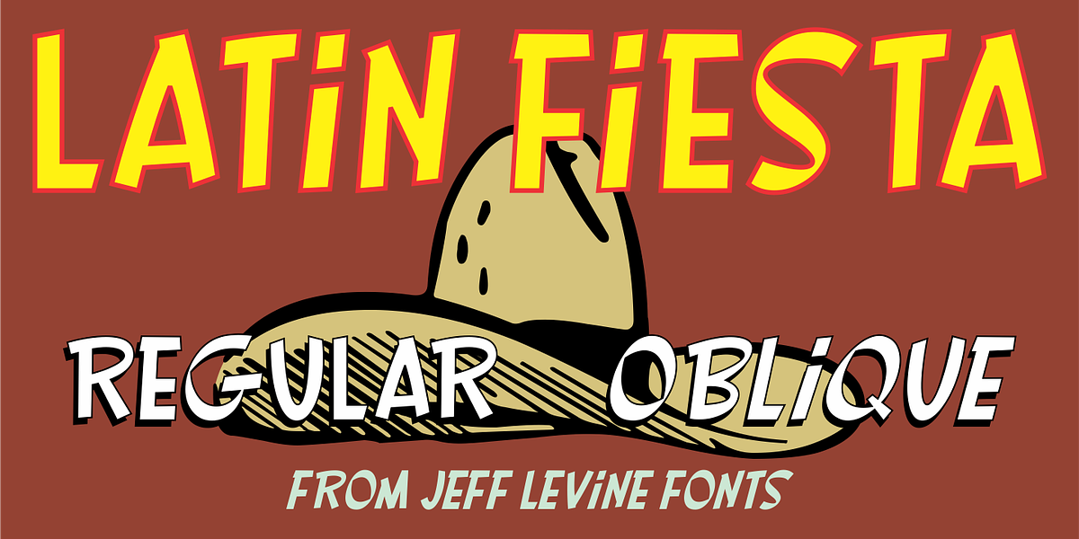 Latin Fiesta JNL, a Sans Serif Font by Jeff Levine Fonts (Photo 1 of 5)