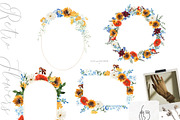 Watercolor flower - Retro flower RYB, an Illustration by Beigetime (Thumbnail 5 of 10)