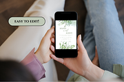 Green Leafy Wedding Invitation Card., an Invitation Template by TheSimplySereneShop (Thumbnail 5 of 7)