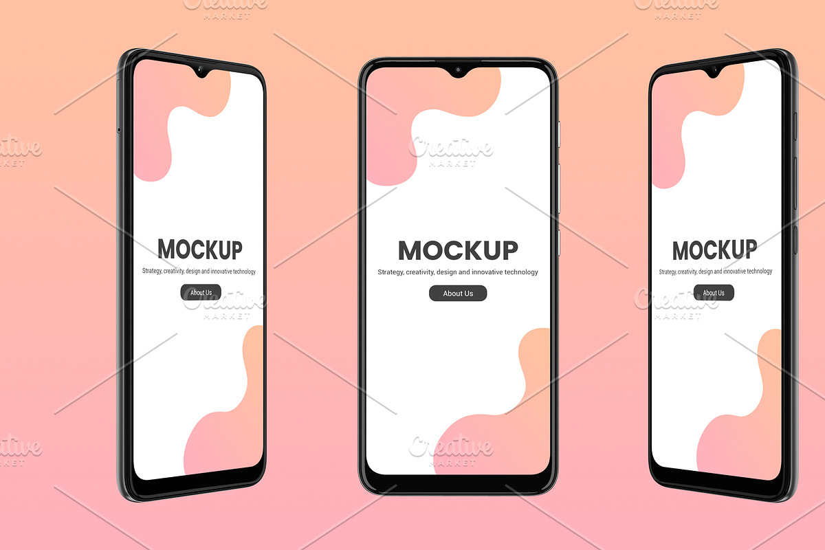 Smart phone mockup with round edges, an Android Mockup by RSplaneta