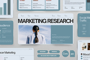 Dusty Blue Business Pitch Deck