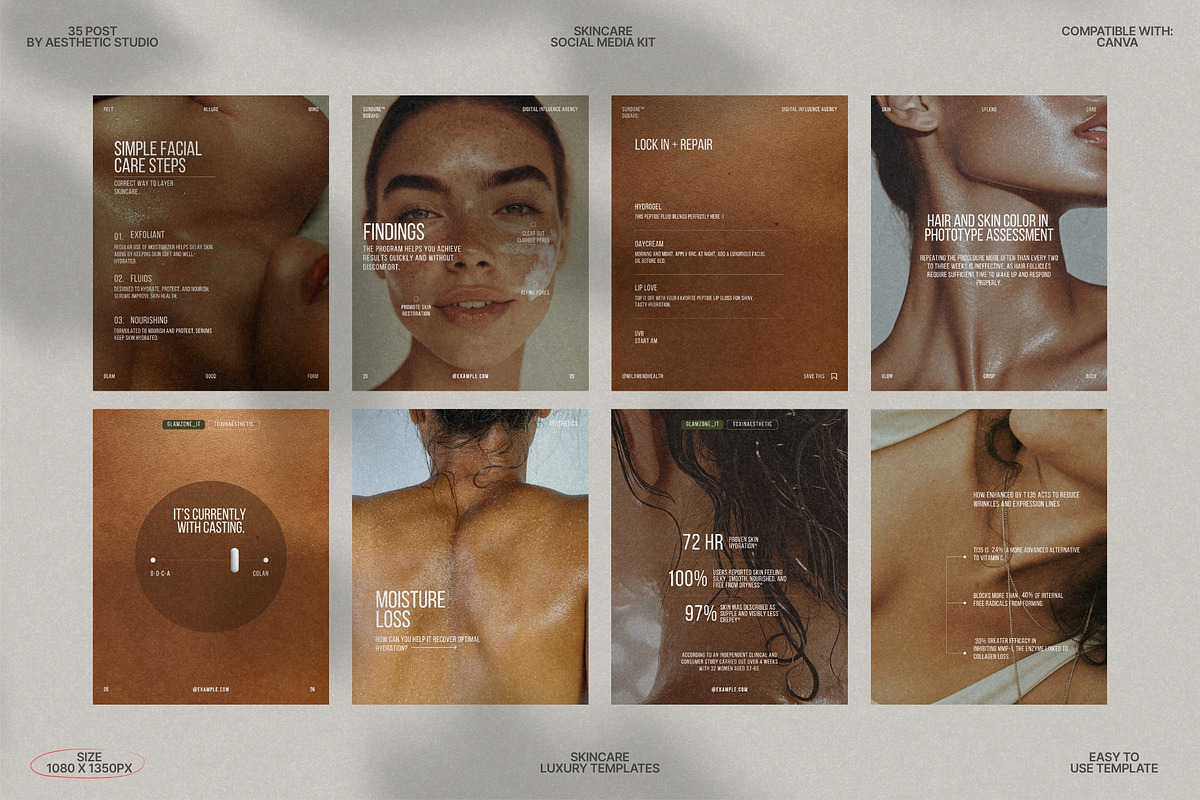Clean Skincare Instagram Templates preview 4