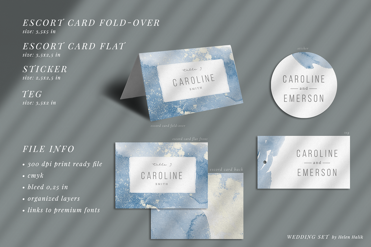 Starry night – wedding set, an Invitation Template by Helen Halik art (Photo 5 of 5)