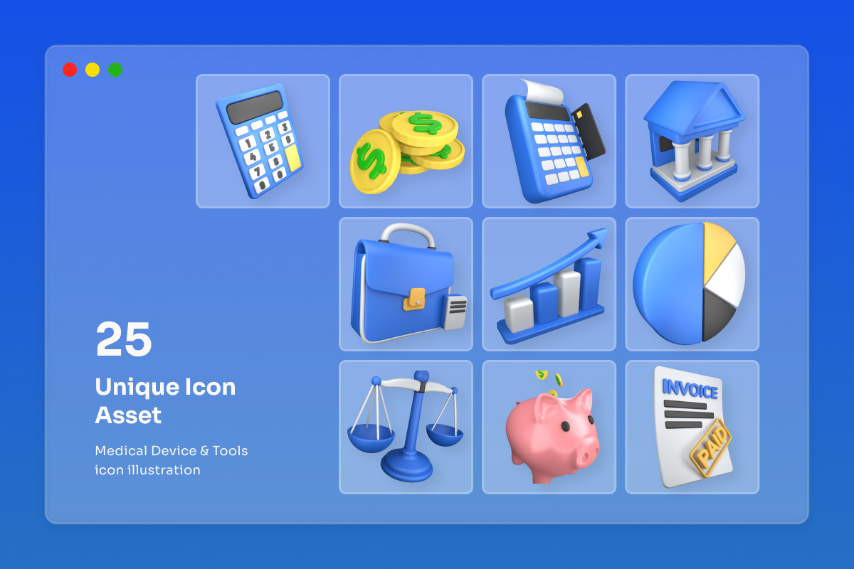 Finance & Accounting 3D Icon Pack, a Finance Illustration by twinstd (Photo 5 of 7)