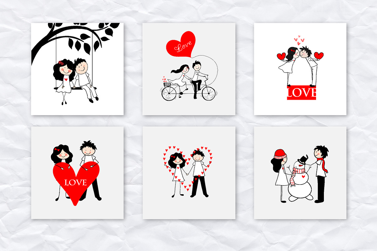 Doodle cute couples, an Illustration by AnastasiaFears (Photo 4 of 5)