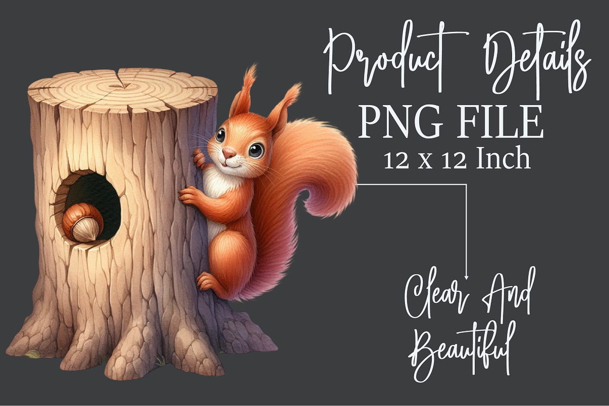 Squirrel Peeping Hole Clipart, an Illustration by Rose Art (Photo 7 of 7)