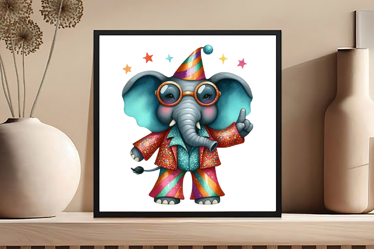 Funky Dressed-Up Animals Sublimation, an Illustration by DreamCafeArt (Photo 4 of 5)