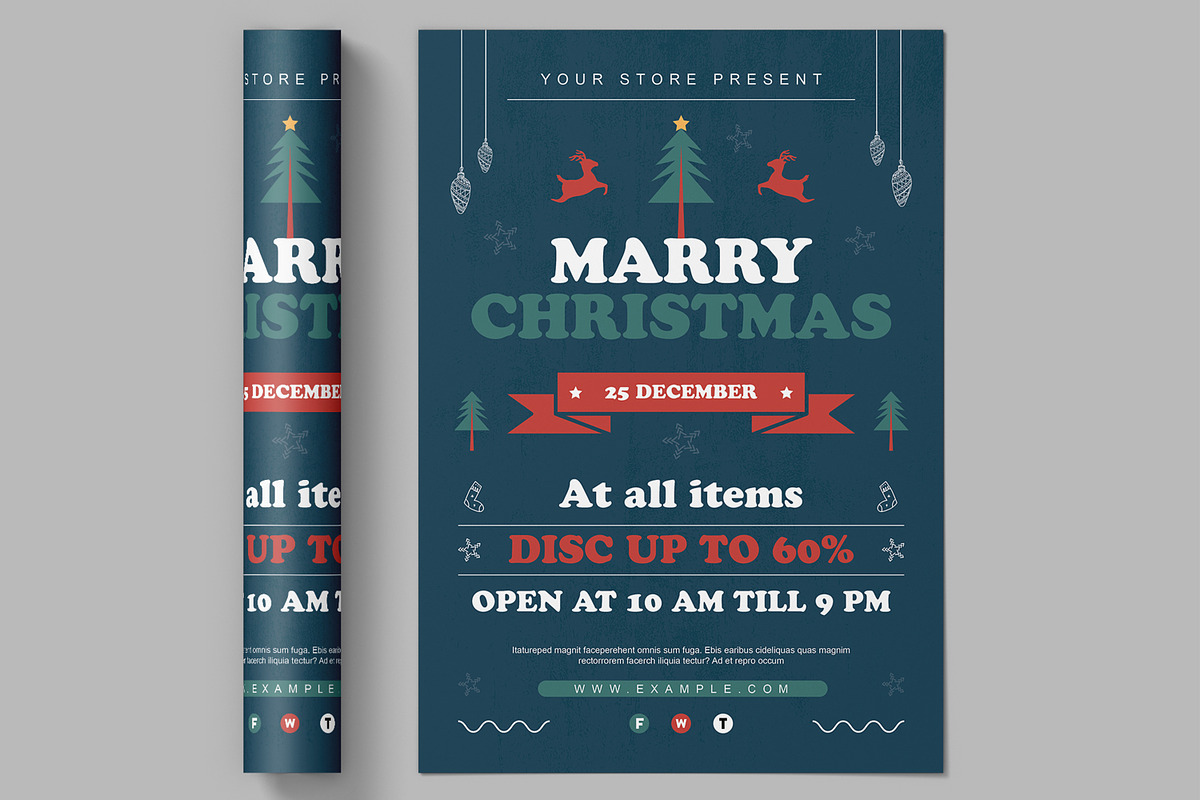 Marry Christmas Poster Layout, a Poster Template by ContestDesign (Photo 3 of 3)